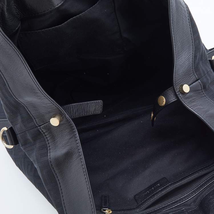 Pre Owned Givenchy Black Monogram Canvas And Leather Tote