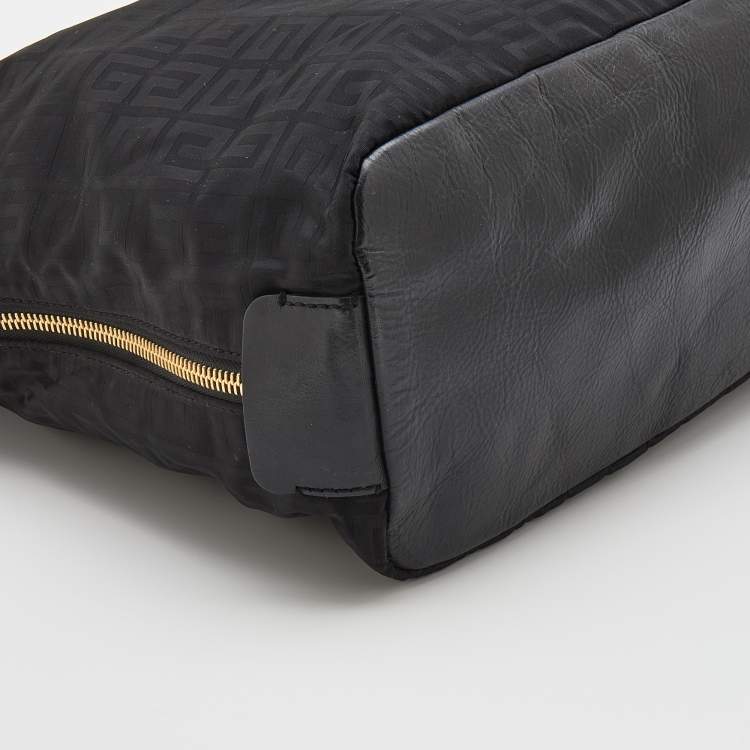 Pre Owned Givenchy Black Monogram Nylon Hobo