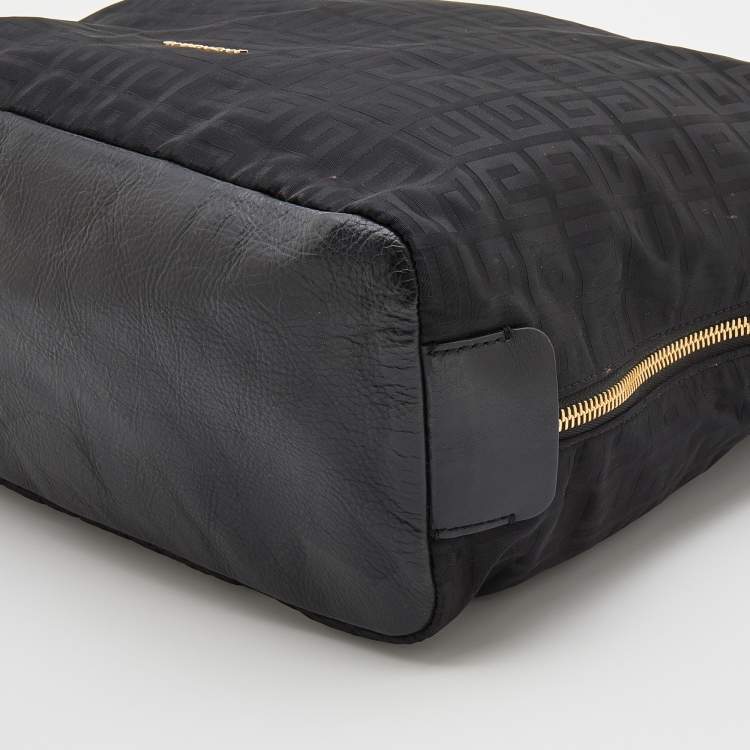 Pre Owned Givenchy Black Monogram Nylon Hobo