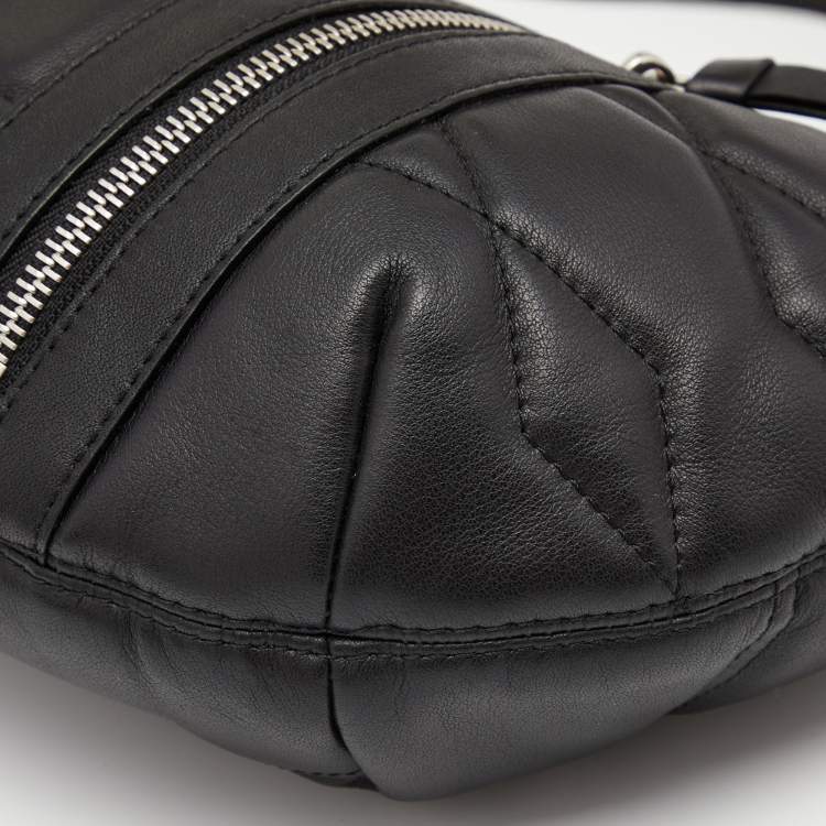 Pre Owned Givenchy Black Monogram Quilted Leather Hobo