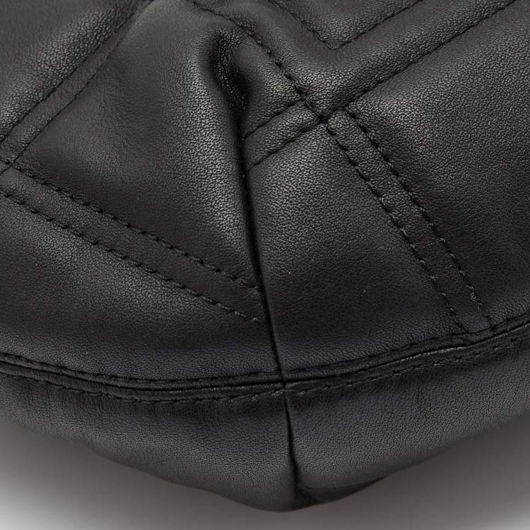 Pre Owned Givenchy Black Monogram Quilted Leather Hobo