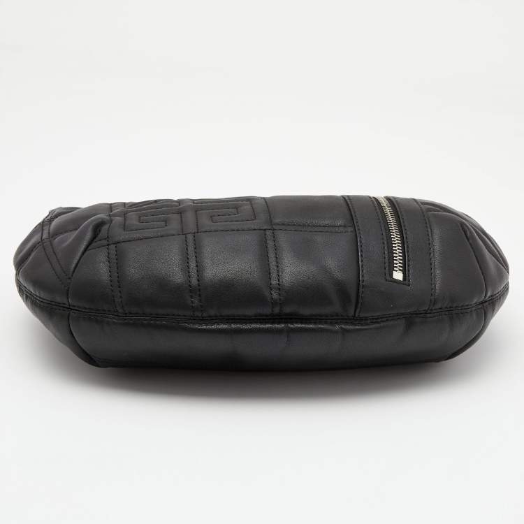 Pre Owned Givenchy Black Monogram Quilted Leather Hobo
