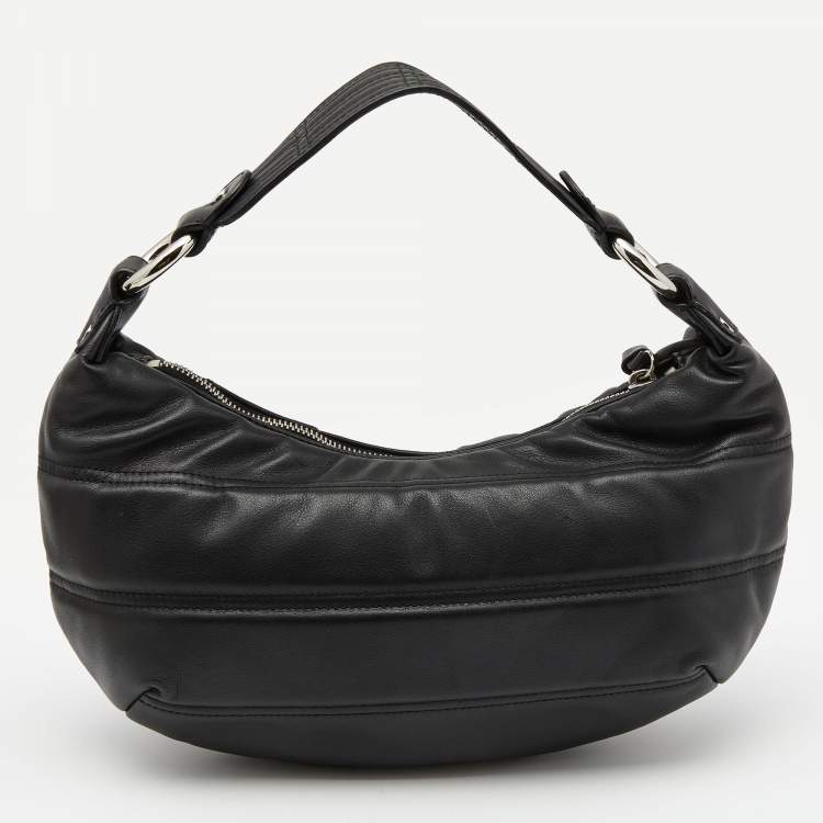 Pre Owned Givenchy Black Monogram Quilted Leather Hobo