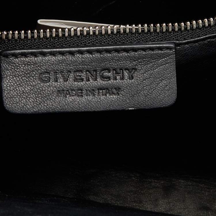 Pre Owned Givenchy Brown Crocodile Embossed Leather Book Clutch
