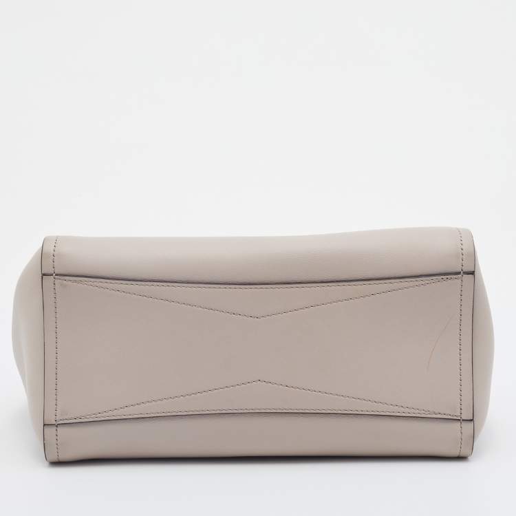 Pre Owned Givenchy Light Beige Leather Small Mystic Foldover Top Handle Bag