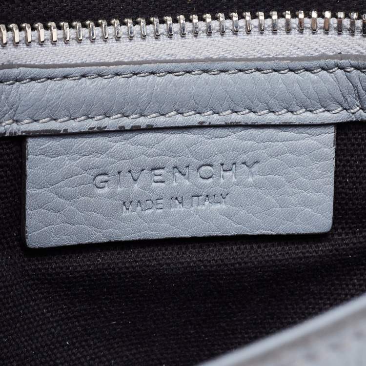 Pre Owned Givenchy Grey Leather Medium Pandora Flap Shoulder Bag