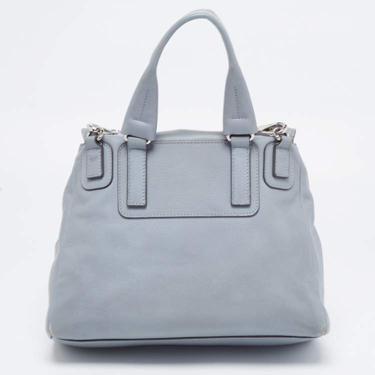Pre Owned Givenchy Grey Leather Medium Pandora Flap Shoulder Bag