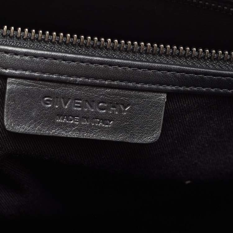 مملوكة مسبقًا Givenchy Black/Green Leopard Print Calf Hair And Leather Medium Antigona Satchel