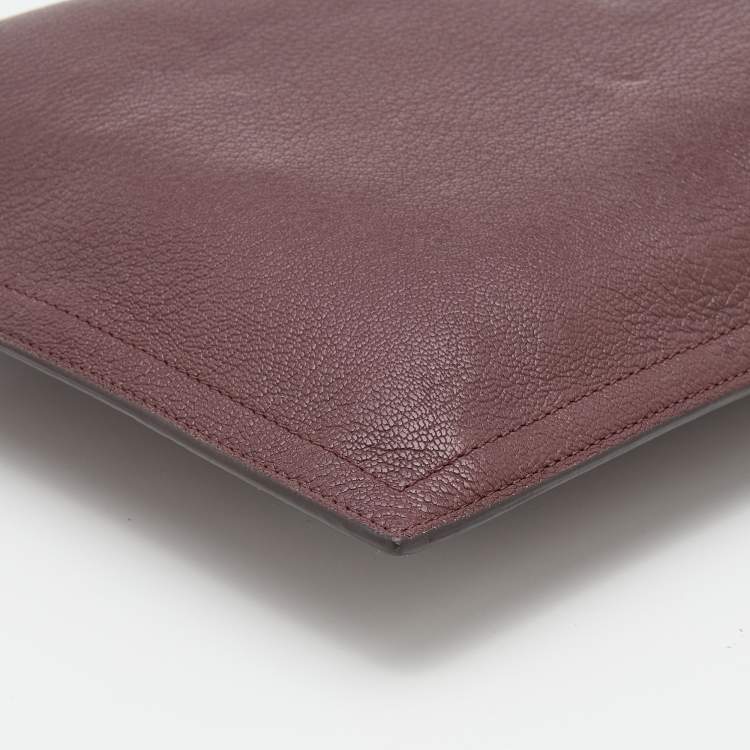 Pre Owned Givenchy Burgundy Leather Medium Antigona Pouch Wallet