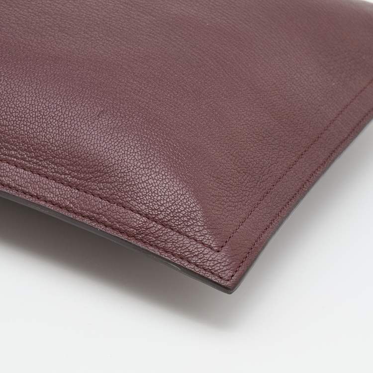 Pre Owned Givenchy Burgundy Leather Medium Antigona Pouch Wallet