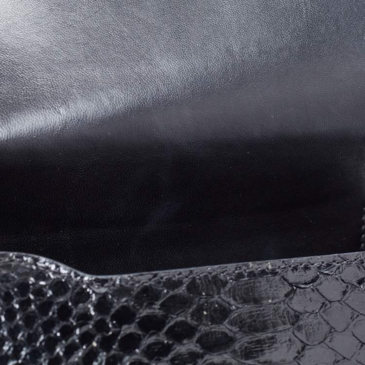 مملوكة مسبقًا Givenchy Black Python Mini Pandora Box Crossbody Bag