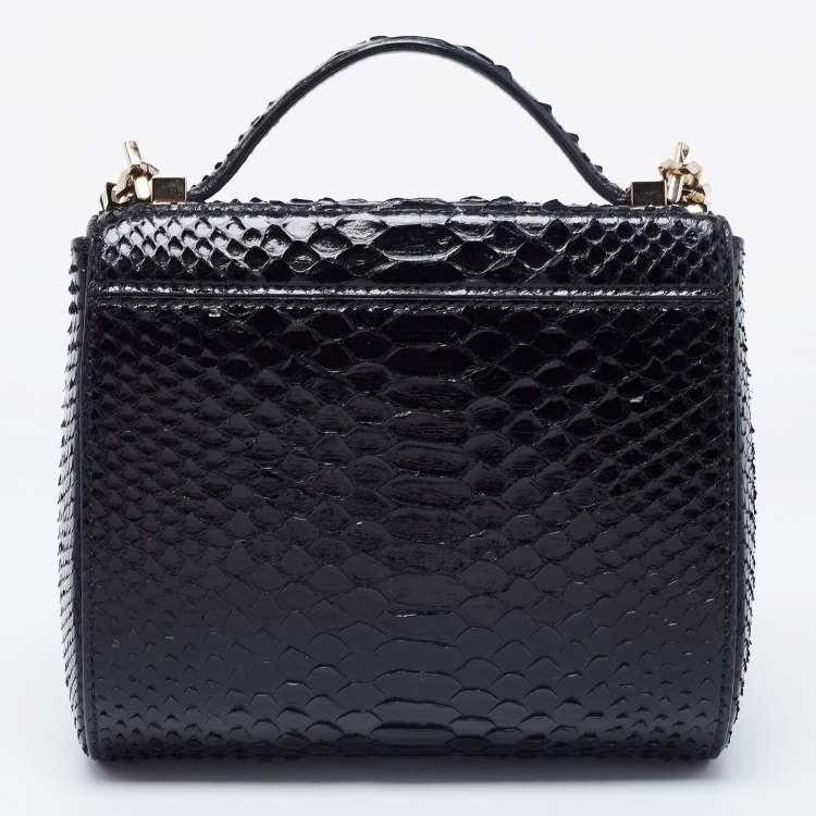 مملوكة مسبقًا Givenchy Black Python Mini Pandora Box Crossbody Bag