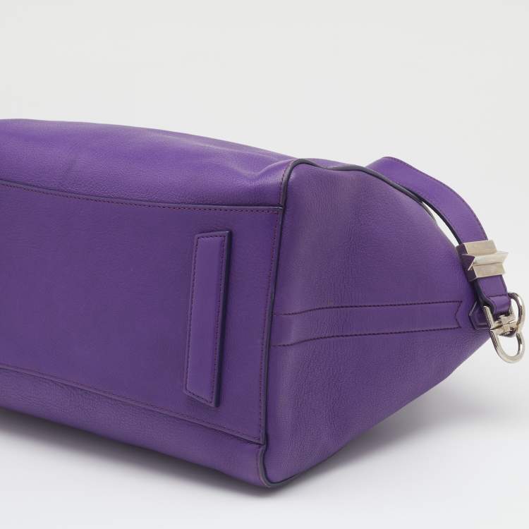 Pre Owned Givenchy Purple Leather Medium Antigona Satchel 