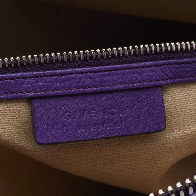 Pre Owned Givenchy Purple Leather Medium Antigona Satchel 