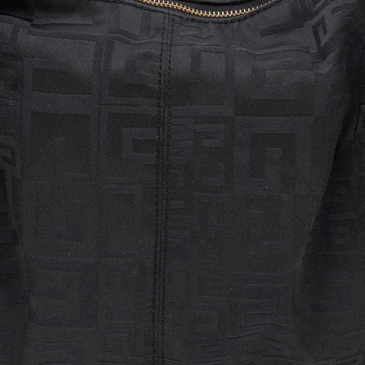 Pre Owned Givenchy Black Signature Canvas And Leather Hobo