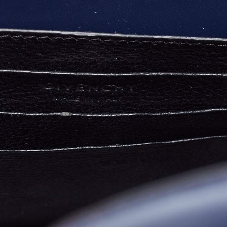 Pre Owned Givenchy Navy Blue Leather Nano Horizon Satchel
