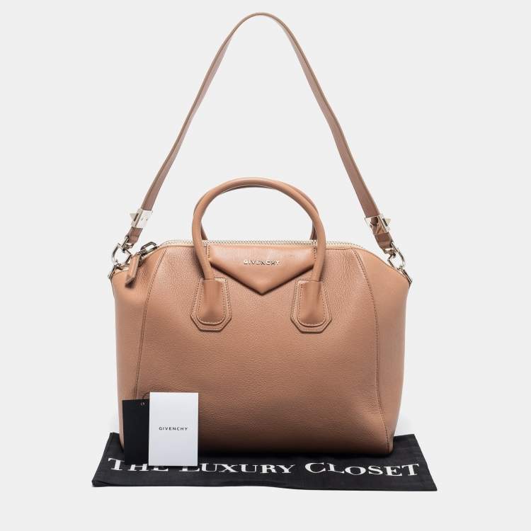 Pre Owned Givenchy Dusty Pink Leather Medium Antigona Satchel