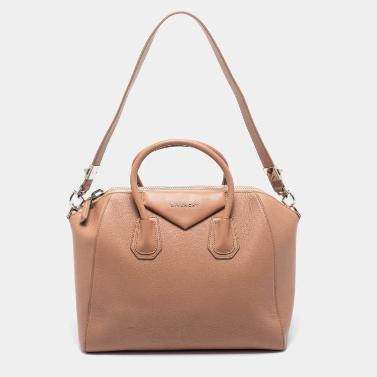 Pre Owned Givenchy Dusty Pink Leather Medium Antigona Satchel