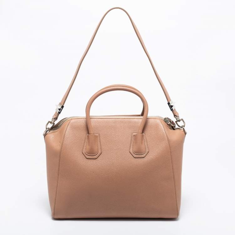 Pre Owned Givenchy Dusty Pink Leather Medium Antigona Satchel