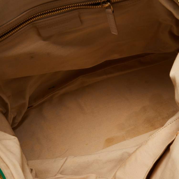 Pre Owned Givenchy Green Leather Nightingale Satchel