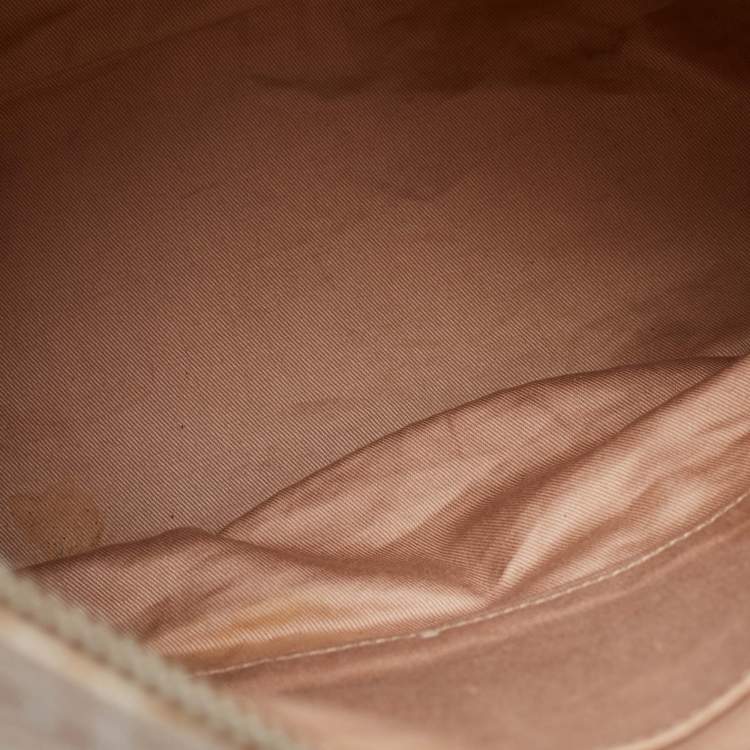Pre Owned Givenchy Beige/Brown Signature Coated Canvas And Leather Hobo