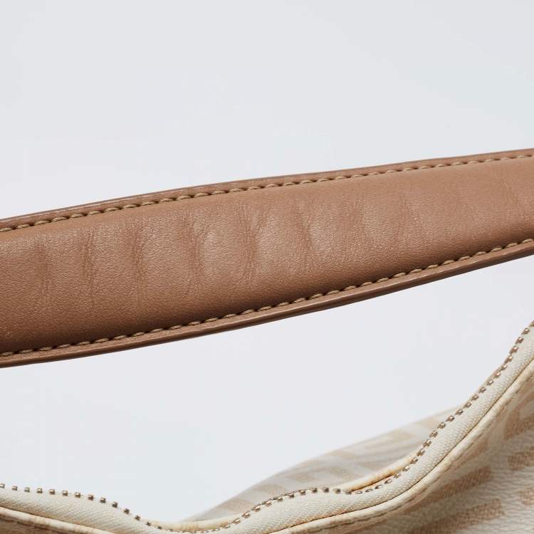 Pre Owned Givenchy Beige/Brown Signature Coated Canvas And Leather Hobo