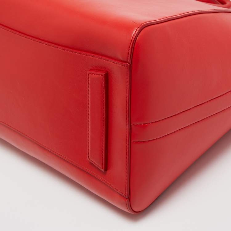 Pre Owned Givenchy Orange Leather Medium Antigona Satchel 