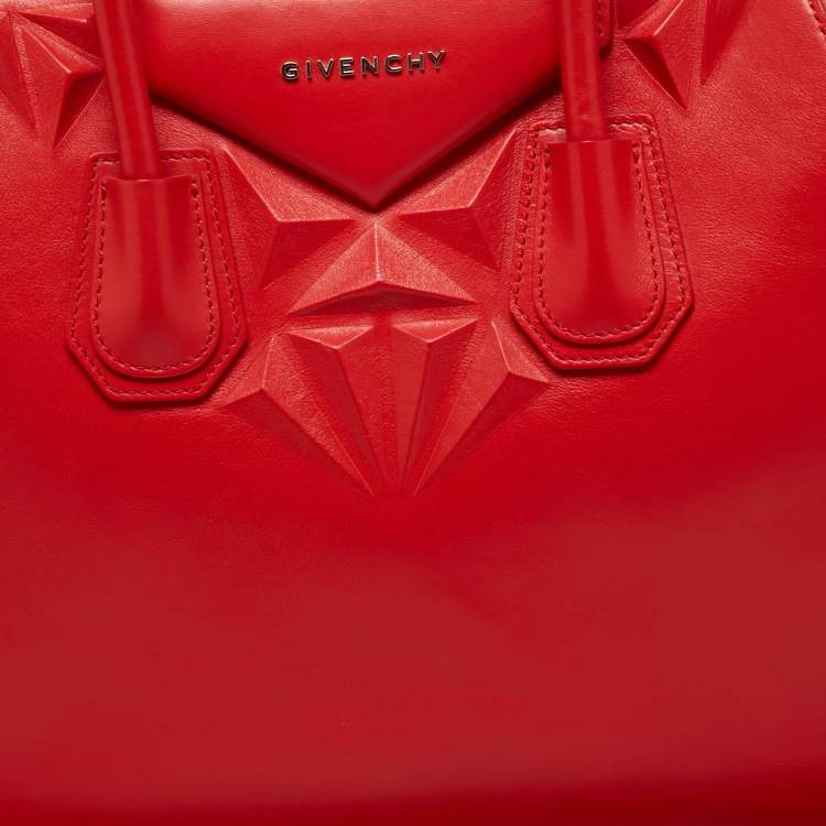Pre Owned Givenchy Orange Leather Medium Antigona Satchel 