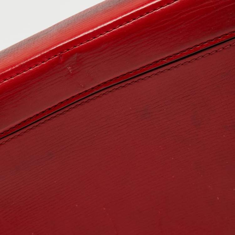 Pre Owned Givenchy Red Leather Mini Pandora Box Crossbody Bag