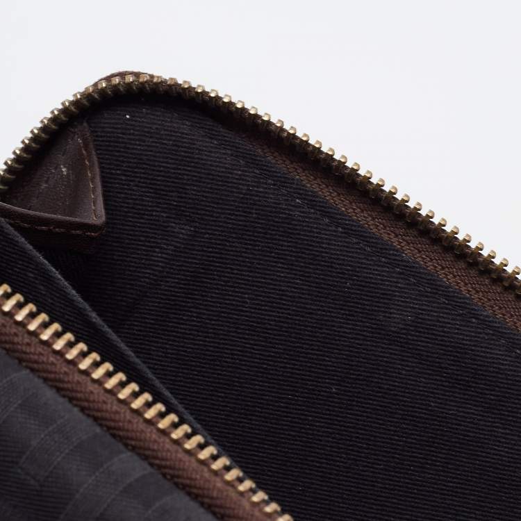 Pre Owned Givenchy Black/Brown Signature Canvas and Leather Continental Wallet