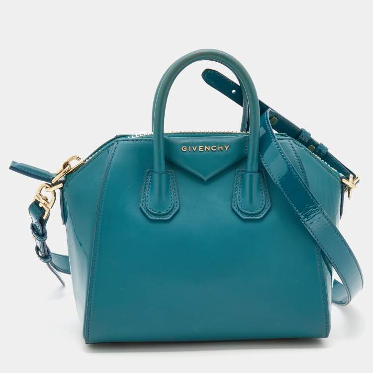 Givenchy Antigona Mini Grained Leather Bag, Green, Women's, Handbags & Purses Satchels