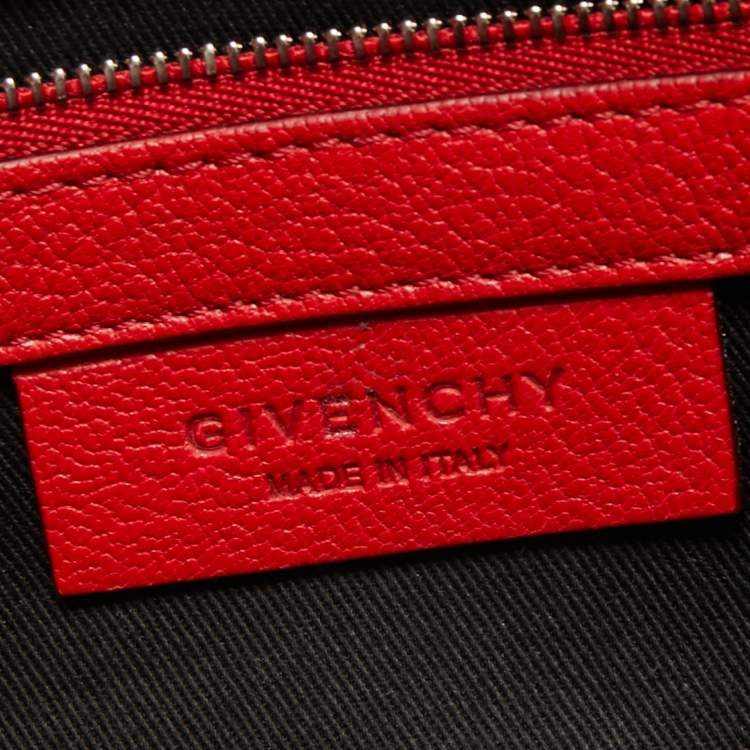 Pre Owned Givenchy Red Leather Antigona Long Clutch