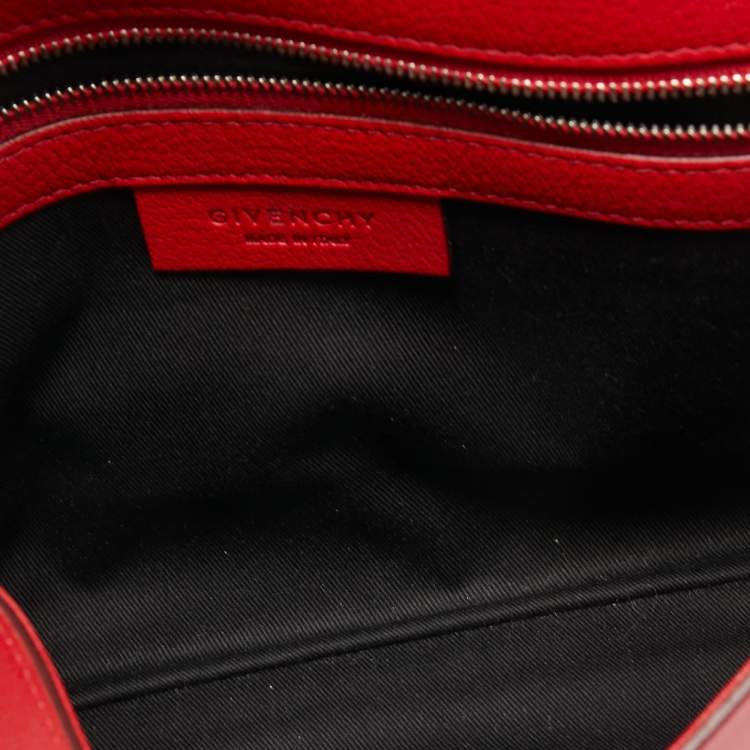 Pre Owned Givenchy Red Leather Antigona Long Clutch