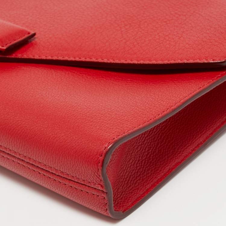 Pre Owned Givenchy Red Leather Antigona Long Clutch