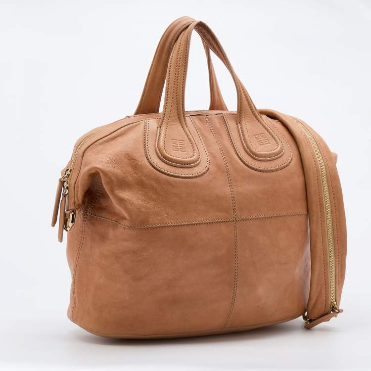 Pre Owned Givenchy Beige Leather Medium Nightingale Satchel