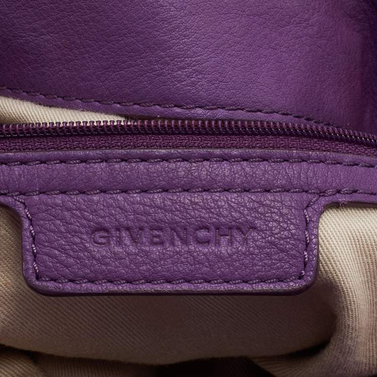 Pre Owned Givenchy Purple Leather Hobo