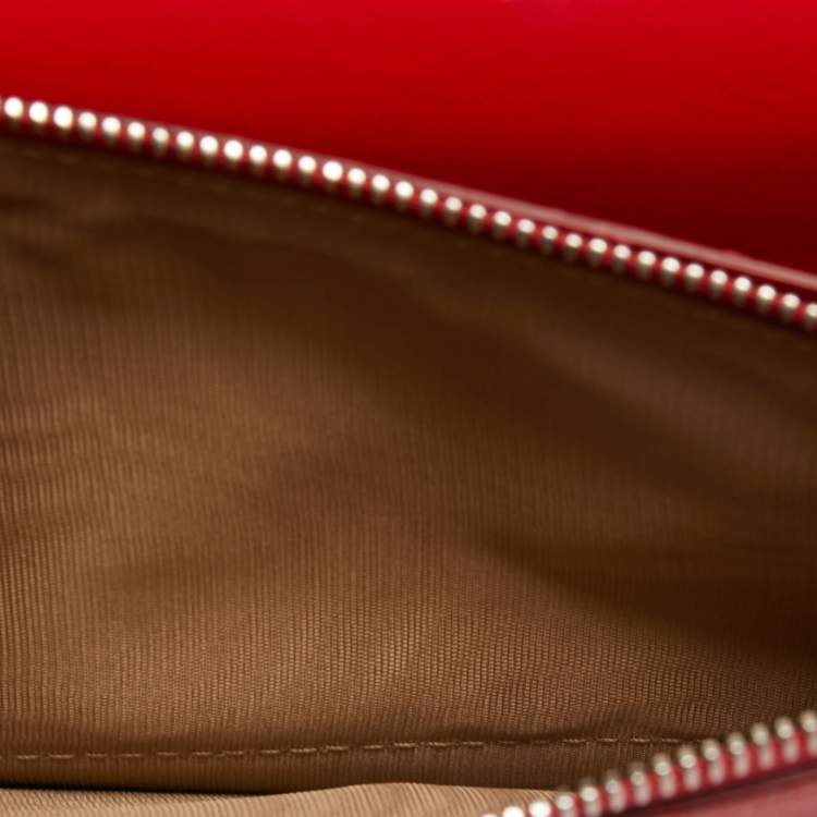 Pre Owned Givenchy Red Leather  Pandora Wallet on Chain