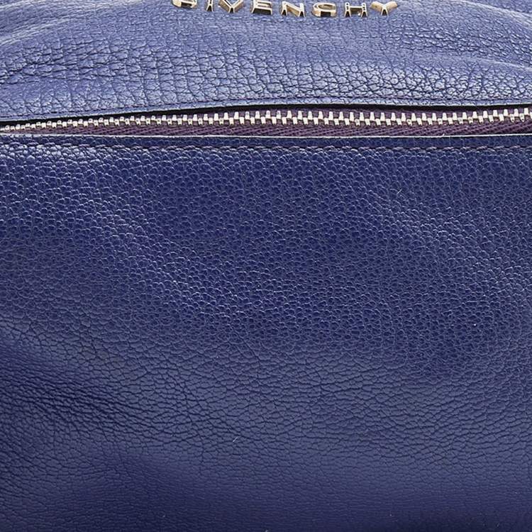 Pre Owned Givenchy Purple Leather Pandora Clutch