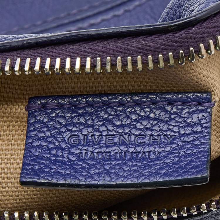 Pre Owned Givenchy Purple Leather Pandora Clutch