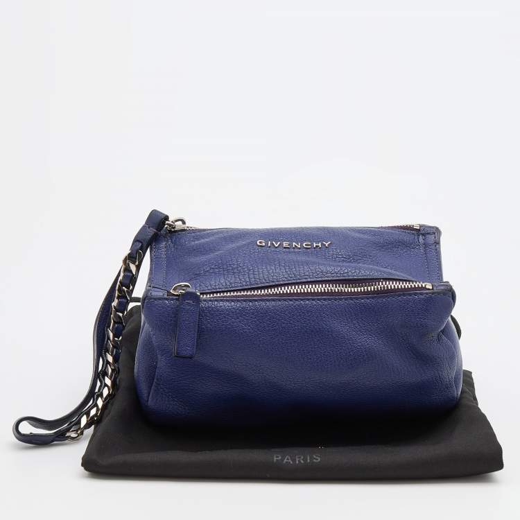 Pre Owned Givenchy Purple Leather Pandora Clutch