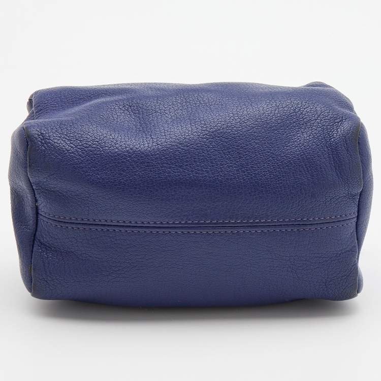 Pre Owned Givenchy Purple Leather Pandora Clutch