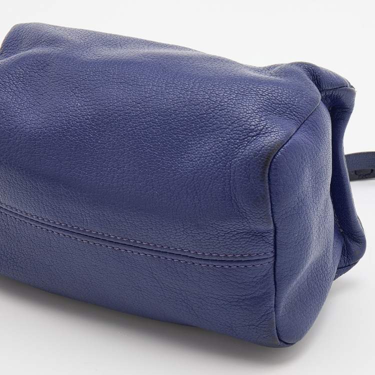 Pre Owned Givenchy Purple Leather Pandora Clutch
