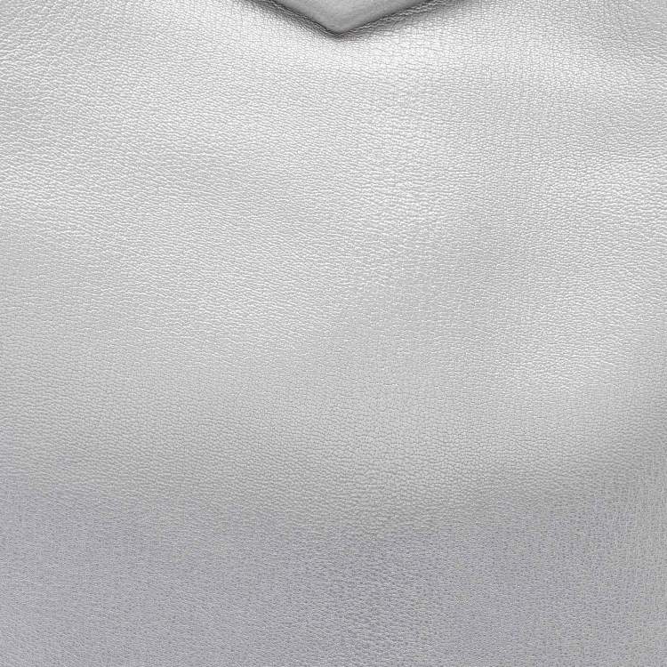 Pre Owned Givenchy Metallic Silver Leather Large Antigona Shopper Tote
