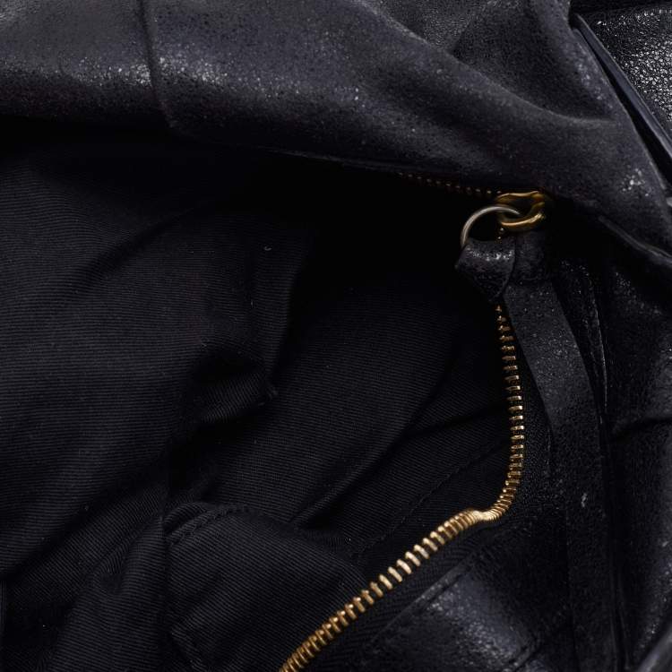 Pre Owned Givenchy Black Crackle Leather Hobo
