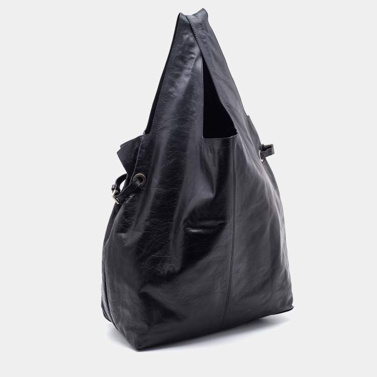 Pre Owned Givenchy Black Leather Hobo