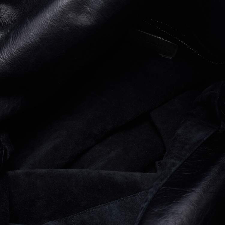 Pre Owned Givenchy Black Leather Hobo