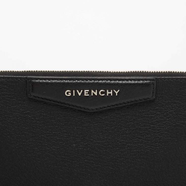 Pre Owned Givenchy Black Leather Medium Antigona Pouch