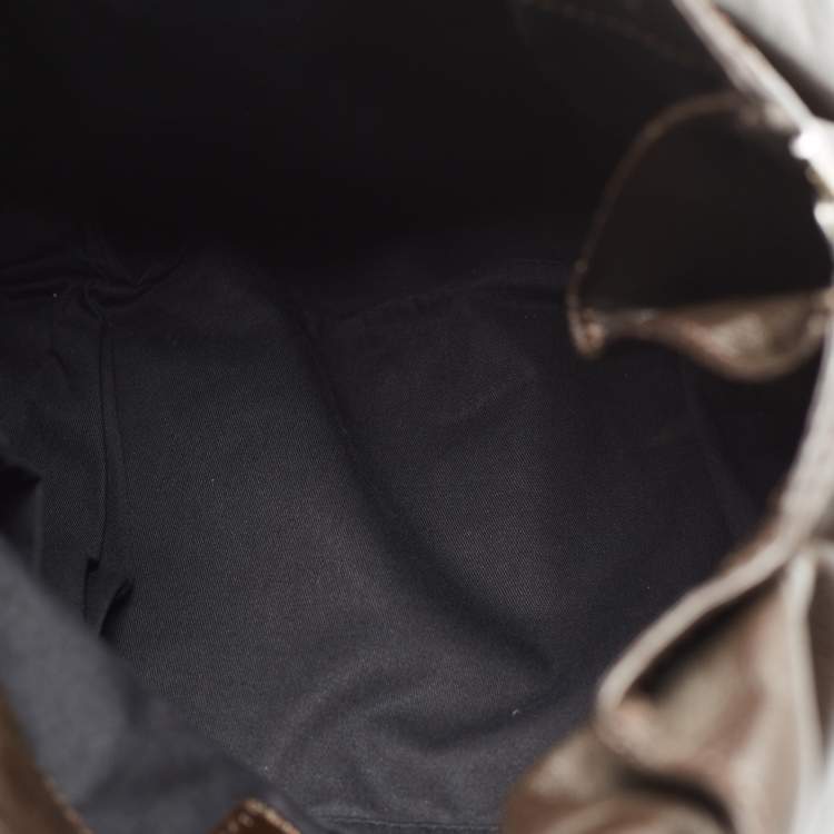 Pre Owned Givenchy Brown Ostrich(Leg) and Leather Elschia Billy Sac Hobo