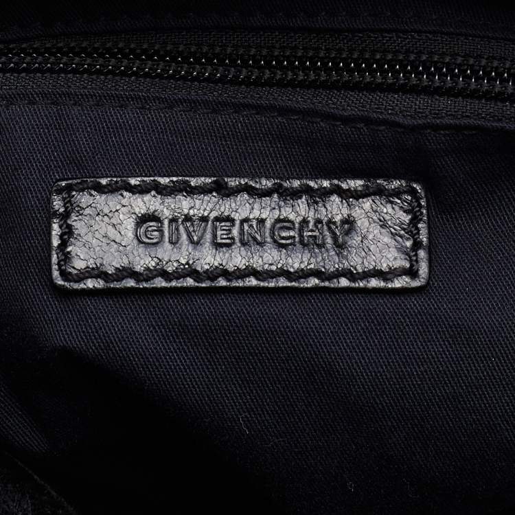 Pre Owned Givenchy Black Leather Hobo 