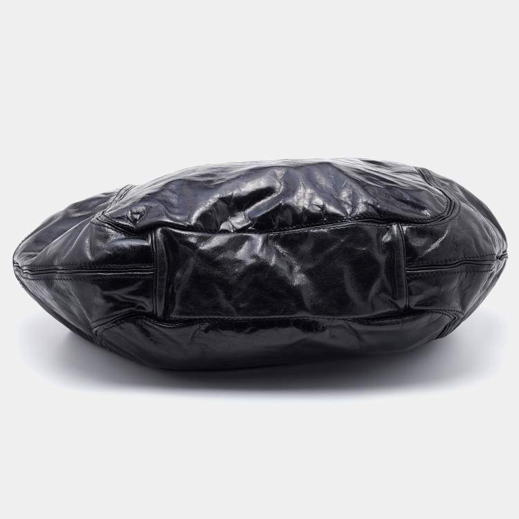 Pre Owned Givenchy Black Leather Hobo 